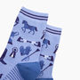 Horse Riding Bamboo Socks In Blue, thumbnail 2 of 4