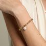 Decus Pearl Drop On Chunky Gold Fill Chain Bracelet, thumbnail 1 of 4