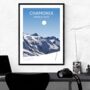 Chamonix French Ski Resort Art Print, thumbnail 1 of 3