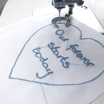 Personalised Handwriting Wedding Dress Heart Patch, 3 of 5