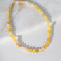 Gemstone Bead Necklace In Mustard Yellow Tones, thumbnail 1 of 8