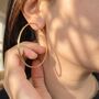 Extra Large Plain Gold Plated Hoop Earrings, thumbnail 2 of 4
