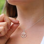 Om Yoga Necklace In Solid Silver, thumbnail 1 of 7