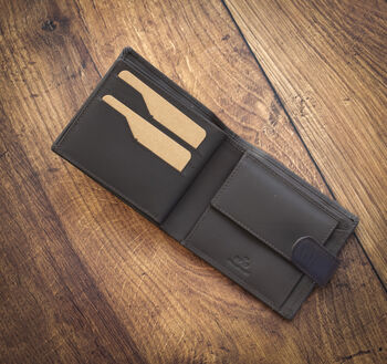 Personalised Thick Oiled Leather Wallet Rfid, 7 of 11