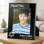 Personalised Bar Mitzvah Black Glass Frame 5x7, thumbnail 1 of 6