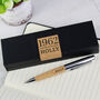 Personalised Date And Name Cork Pen Box Set, thumbnail 3 of 6
