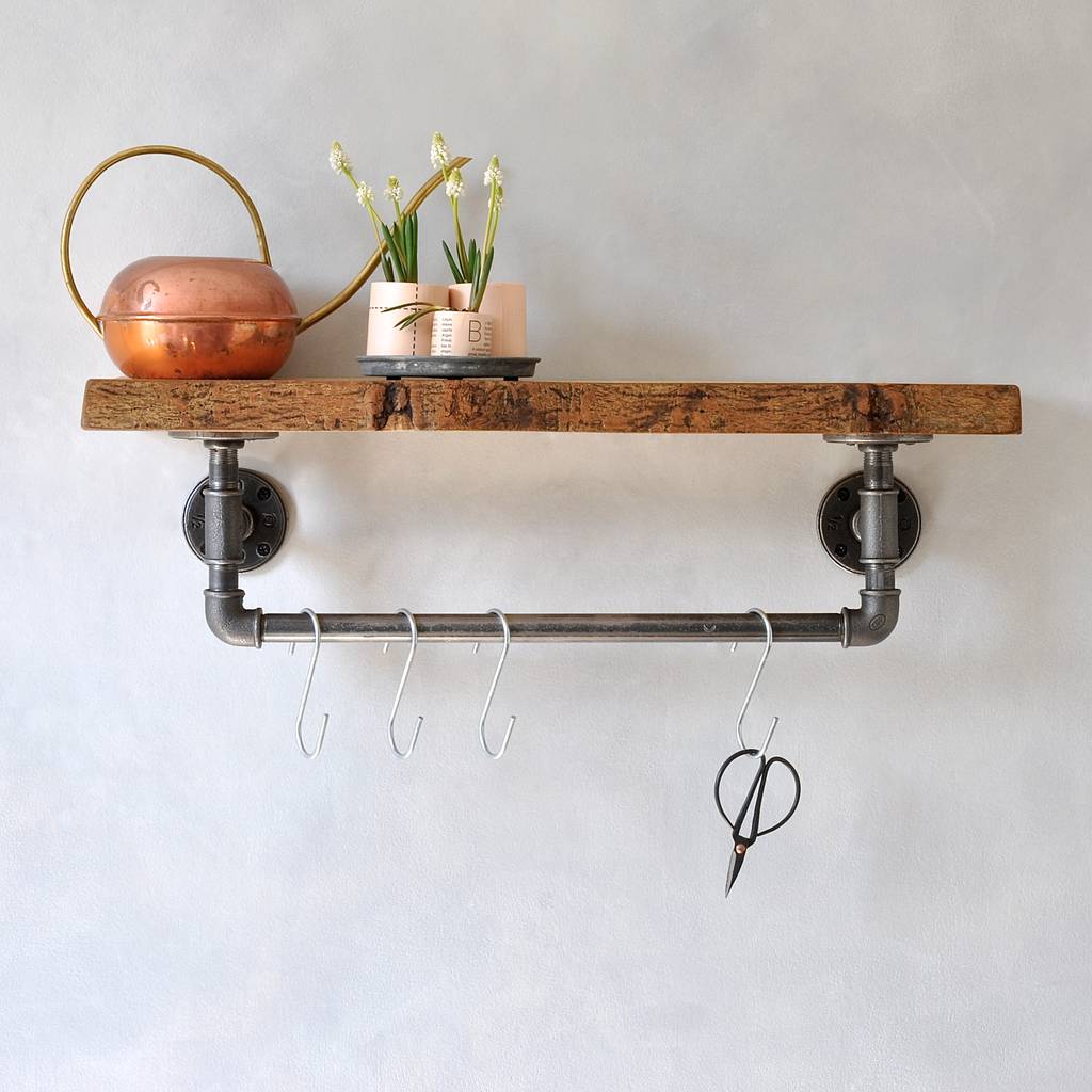 Live Edge Industrial Shelf Pipe By MöA Design