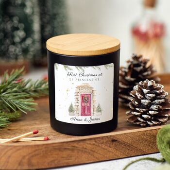 First Christmas New Home Personalised Candle Gift For Couples, Friends, Family, 5 of 9