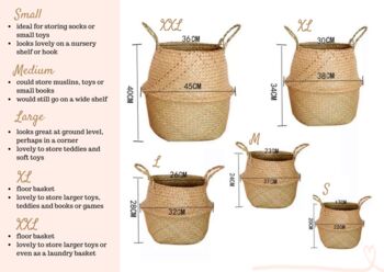 Personalised Seagrass Nursery Storage Basket, 8 of 9