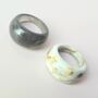 Chunky Marble Effect Resin Statement Ring, thumbnail 4 of 4