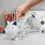 Tilly Pig Peter Rabbit And Friends Blue Piggy Bank, thumbnail 2 of 12