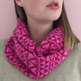 Ladies Lambswool Snood With Heart Pattern, thumbnail 2 of 7