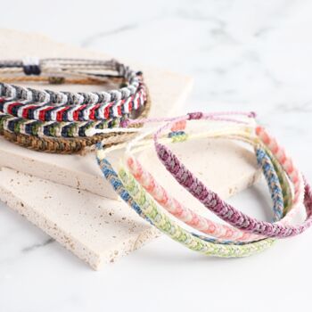 Handmade Woven Macrame Waterproof String Bracelet, 7 of 10