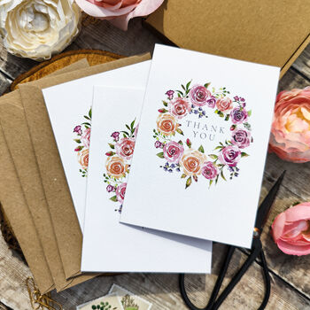 Rose Garden Thank You Cards And Envelopes, 5 of 5