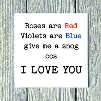 Roses Are Red Violets Are Blue Valentines Card, 3 of 4