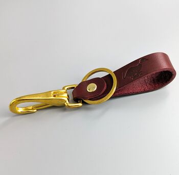 Burgundy Leather Whippet Collar And Matching Lead Set, 4 of 10