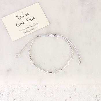 Sterling Silver 'You've Got This' Morse Code Bracelet, 3 of 6