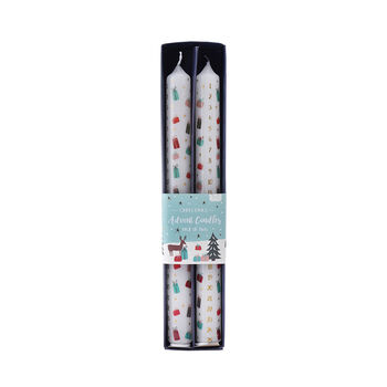 Christmas Presents Pack Of Two Advent Candles, 3 of 6