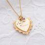 Vintage Heart, Letter And Heart Birthstone Necklace, thumbnail 1 of 12