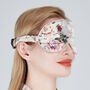 Silk Sleep Mask Eye Mask 100% Pure Soft Mulberry Silk Pink Floral Luxury Travel Gift Blackout Hypoallergenic, thumbnail 6 of 6