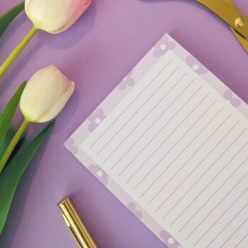 Purple Floral A6 Notepad, 5 of 5