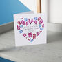 Personalised Floral Heart New Born Baby Card, thumbnail 8 of 8