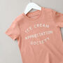 'Ice Cream Appreciation Society' Kid's Peach T Shirt, thumbnail 2 of 7