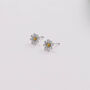Sterling Silver Enamel Daisy Earrings For Mother's Day, thumbnail 5 of 7