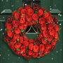 Luxury Roses Christmas Door Wreath, thumbnail 3 of 9