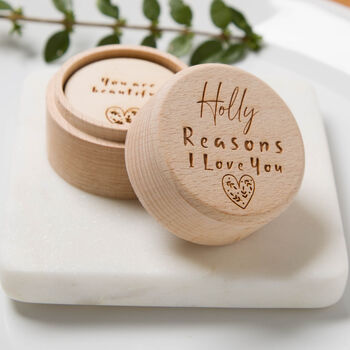 Personalised Reasons 'I Love You' Token Gift Box, 3 of 7