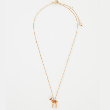 Fable Enamel Fawn Short Necklace, 3 of 6