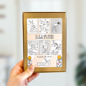A To Z Of Birds Colouring In Postcard Set, 2 of 4