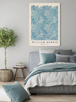 William Morris Light Blue Marigold Art Print, 3 of 3