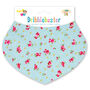 Baby Bib For Baby Girl Blue With Pink Roses, thumbnail 1 of 3