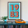 1983 Personalised Year Typography Print, thumbnail 10 of 11