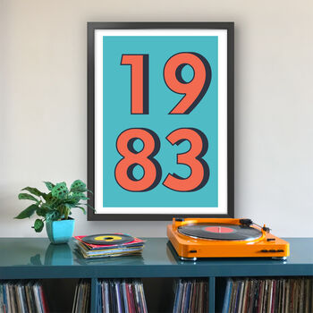 1983 Personalised Year Typography Print, 10 of 11