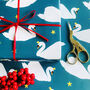 Christmas Swan Wrapping Paper, thumbnail 2 of 4