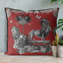 Tropical Zebra Cushion In Red, thumbnail 7 of 7