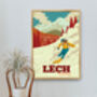 Lech Ski Resort Austria Travel Poster Art Print, thumbnail 5 of 8