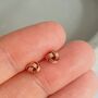 Rose Gold Wedding Earrings, Tie The Knot, Bridesmaid, thumbnail 2 of 5