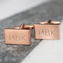 Personalised Engraved Geometric Initials Cufflinks, thumbnail 2 of 2