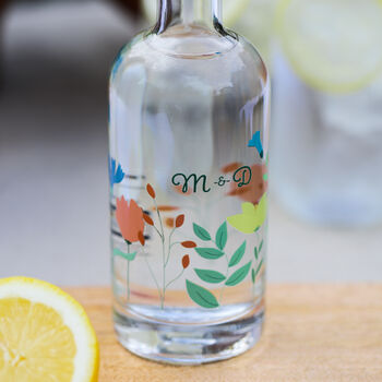 Personalised Initial Wild Flowers 250ml Gin Bottle, 2 of 8