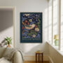 William Morris Bird Botanical Navy Art Print, thumbnail 2 of 3