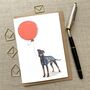 Personalised Manchester Terrier Birthday Card, thumbnail 1 of 4