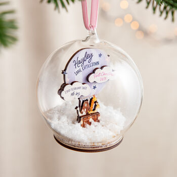 Hot Air Balloon First Christmas Baby Details Bauble, 9 of 10