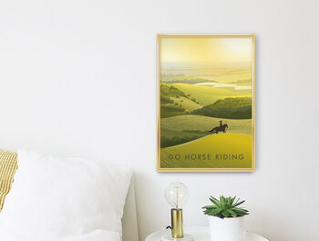 Go Horse Riding Travel Poster Art Print, 2 of 8