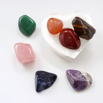Seven Chakra Stones With Heart Selenite Bowl, 4 of 5