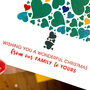 Pack Of Five Personalised Family Christmas Tree Cards, thumbnail 4 of 5