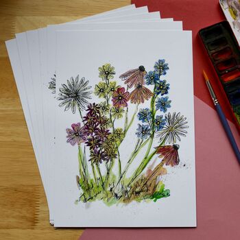 Wildflower Watercolour A4 Art Print, 7 of 7
