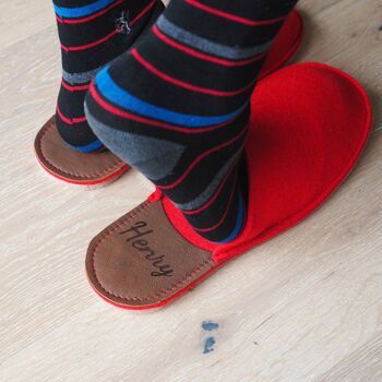 Personalised Handmade Felt Slippers, 4 of 6
